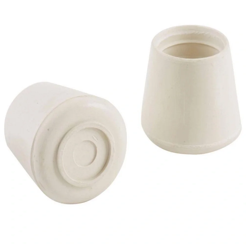 4 Pack White Rubber Furniture Leg Tips